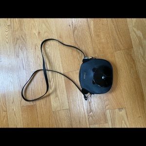 Furla black leather crossbody bag